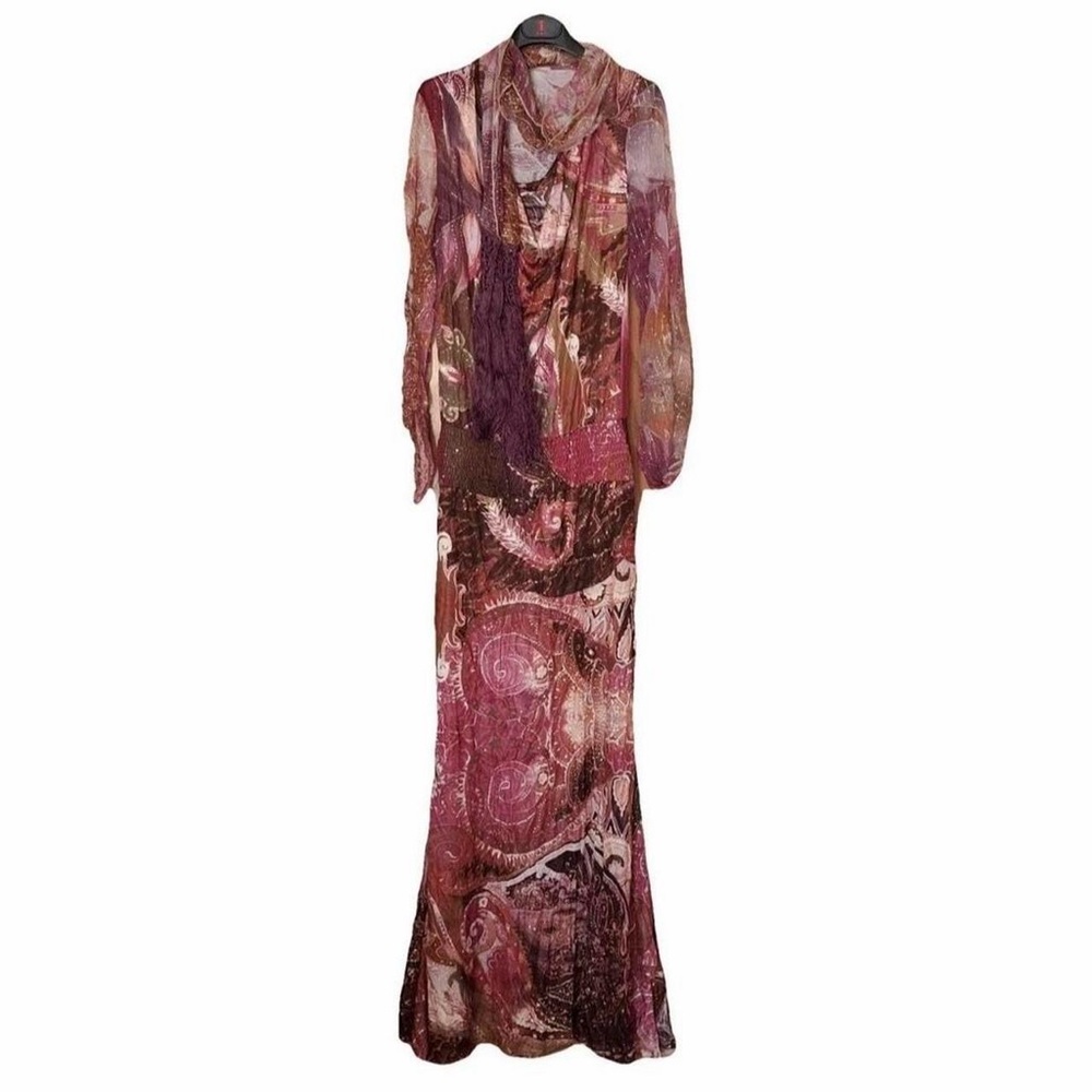 Bohemian Roberto Cavalli Paisley Maxi Dress
